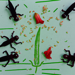 "Ants' Delightful Okra Picnic Scene" & ranuse20 (March 18, 2025 2314)