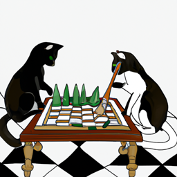 "Chess Match with Okra Cats" & ranuse20 (February 21, 2025 1638)