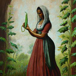 "Elegance in Green: The Okra" & ranuse20 (March 09, 2025 1807)