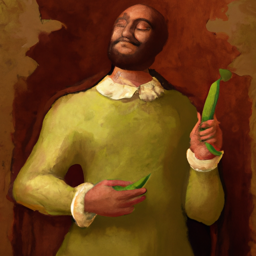 "Elegant Man with Okra Portrait" & TheZestyMan (February 18, 2025 1959)