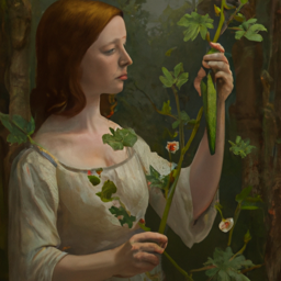 "Enchanting Okra Forest Portrait" & ccali327 (February 24, 2025 0340)