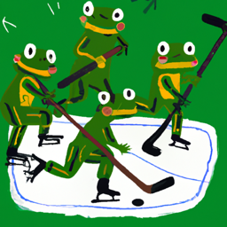 "Frogs Playing Hockey on Ice" & ranuse20 (March 13, 2025 2109)