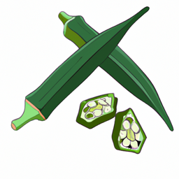 "Green Okra Delight Illustration" & Gazz (June 05, 2025 1204)