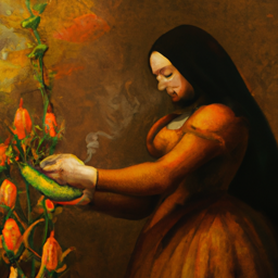 "Iconoclastic Okra in Fiery Surroundings" & burning-ochre (August 16, 2025 0749)