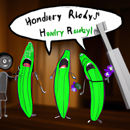 "Okra Chaos: A Whimsical Scene" & ccali327 (March 07, 2025 1845)