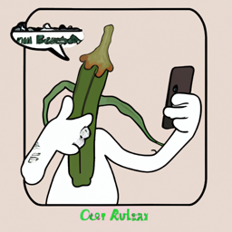 "Okra Selfie: A Whimsical Encounter" & ccali327 (February 19, 2025 2206)