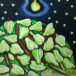 "Okra Under a Starry Night" & burnt-meringue (February 08, 2025 1212)