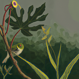 "Okra Warbler in Lush Landscape" & Warbler (June 18, 2025 0025)