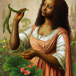 "Renaissance Beauty with Okra Delight" & ranuse20 (February 21, 2025 1607)